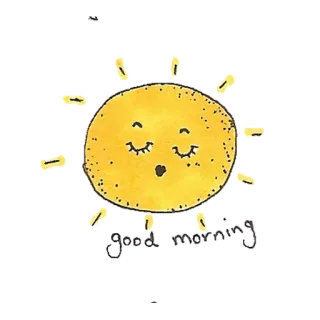 🌞 Good Morning солнце, доброе утро, приветствие, иллюстрация, мультфильм, милый, солнечный свет telegram sticker