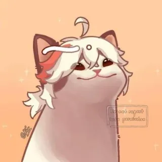 🚀 Do not repost wlo permission Katze, Meme, Kazuha, Genshin Impact, Spiel telegram sticker
