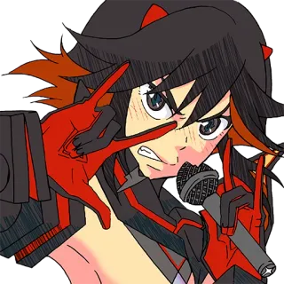👿 Ryuko Matoi Kill la Kill Anime, Dziewczyna, Ryuko, Kill la Kill, Matoi, Walka, Postać telegram sticker