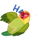 😂 zz oiseau, dormir, fatigué, repos, perroquet, dessin animé telegram sticker