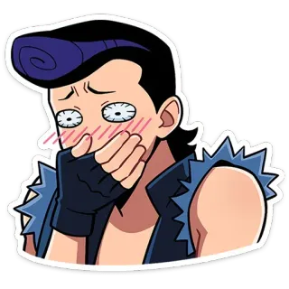 🫢 アニメ, 漫画, キャラクター, 表情, 恐怖, 驚き, 恥ずかしい telegram sticker