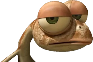 😒 lizard, reptile, cartoon, animated, funny, eyes whatsapp sticker