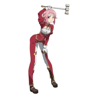 💄 Suguha Kirigaya Sword Art Online 애니메이션, 캐릭터, 스구하, 키리가야, 망치, 소드 아트 온라인 telegram sticker