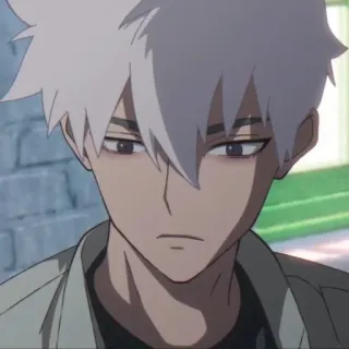 ⌚️ Anime, Personagem, Cabelo branco, Sério telegram sticker