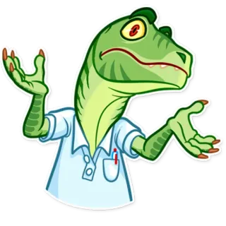 🤷‍♀️ dinosaur, reptile, scientist, doctor, lizard, meme telegram sticker