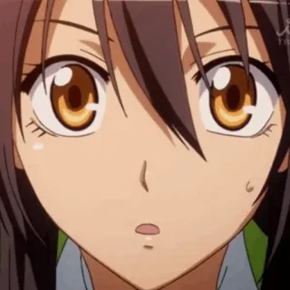 🍂 anime, gadis, terkejut, imut, kaget, potret, Maid Sama telegram sticker
