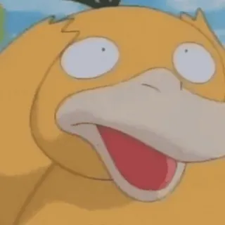 😊 Psyduck Pokemon โปเกมอน, โกลดั๊ก, การ์ตูน, สัตว์, เป็ด telegram sticker