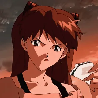 🥪 Asuka Langley Sohryu Neon Genesis Evangelion anime, cartoon, girl, character, Asuka, Evangelion telegram sticker