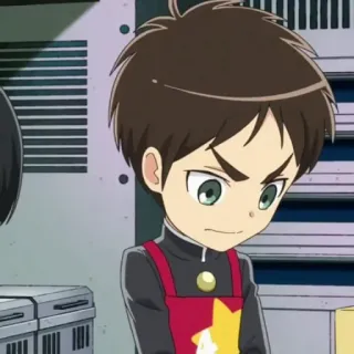 🕶 Eren Yeager Attack on Titan Anime, Eren Yeager, Attack on Titan, Cartoon, Chibi telegram sticker