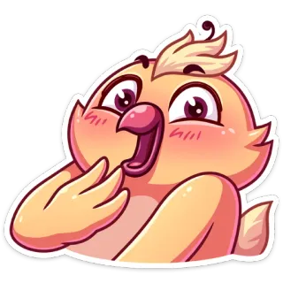☺️ adesivo, frango, fofo, emoji, ilustração, desenho animado telegram sticker