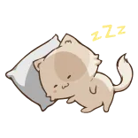 😴 Sleep gato, dormindo, travesseiro, fofo, animal telegram sticker