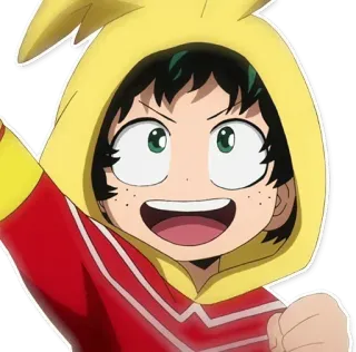 😍 Izuku Midoriya My Hero Academia Anime, My Hero Academia, Deku, Izuku Midoriya, MHA, Dibujos animados, Personaje whatsapp sticker