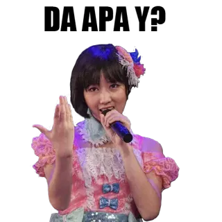 😅 DA APA Y? wanita, penyanyi, penampilan, mikrofon, idola, ekspresi whatsapp sticker