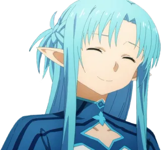 😊 Asuna Sword Art Online Anime, Personagem, Sorrindo, Feminino, Sword Art Online, Asuna telegram sticker