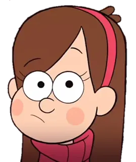 😕 Mabel Pines Gravity Falls cartoon, Mabel Pines, Gravity Falls, character, girl telegram sticker