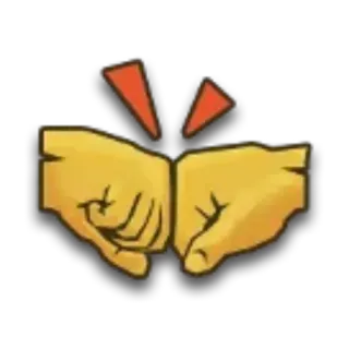 🤜 toca aqui, emoji, concordância, celebração, respeito, colaboração telegram sticker