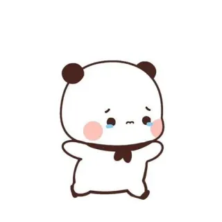 💚 Panda, Fofo, Triste, Chorando, Sticker, Desenho animado telegram sticker