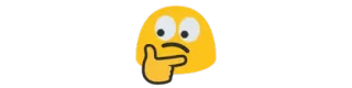 🤔 denken, emoji, peinzend, nadenkend telegram sticker