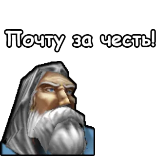💂‍♀ Почту за честь! wizard, beard, fantasy, character telegram sticker