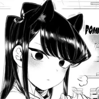 🙂 Komi Shouko Komi Can't Communicate POMP anime, manga, cat ears, Komi Can't Communicate, Shouko Komi, cute whatsapp sticker