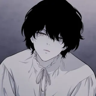 📰 anime, manga, character, sad, expressionless, portrait whatsapp sticker