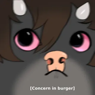 😧 [Concern in burger] telegram sticker