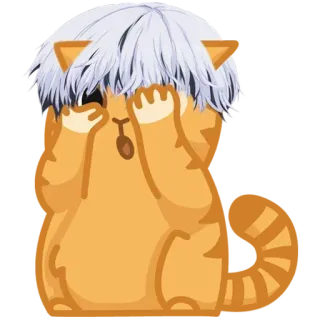 🤔 고양이, 귀여운, 동물, 스티커, 만화 telegram sticker