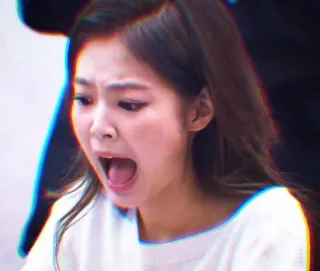 😲 verängstigt, schreiend, Frau, Angst, Schock, asiatisch telegram sticker