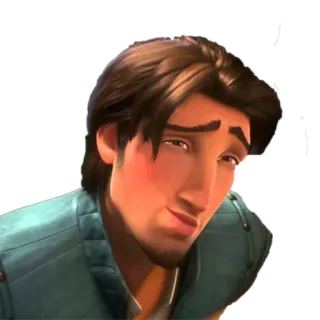 😢 Flynn Rider Tangled Flynn Rider, Eugene Fitzherbert, Enredados, Disney, Película animada, Personaje whatsapp sticker