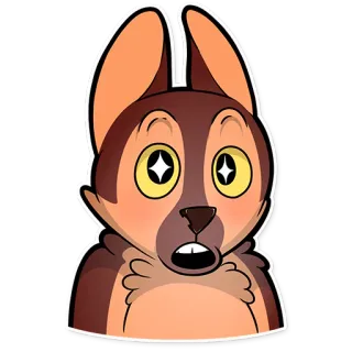 😳 Hund, Tier, Cartoon, Niedlich, Sticker telegram sticker