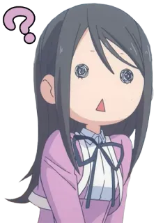 ❓ anime, question mark, confused, surprised, cartoon, emotion telegram sticker