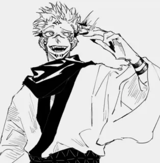 🕷 Ryomen Sukuna Jujutsu Kaisen Anime, Manga, Spirito maledetto, Sukuna, Jujutsu Kaisen telegram sticker