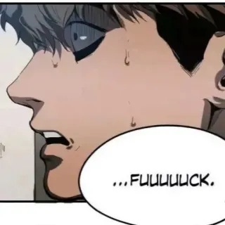 ➖ ...FUUUUUCK. anime, character, expression, face, swear word telegram sticker