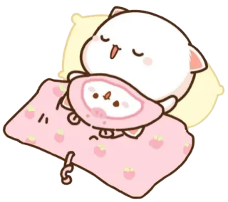 😴 cat, sleeping, cute, pink, animal whatsapp sticker