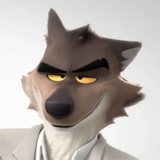 😏 Mr. Wolf The Bad Guys wolf, cartoon, animation, the bad guys, charakter, lustig telegram sticker