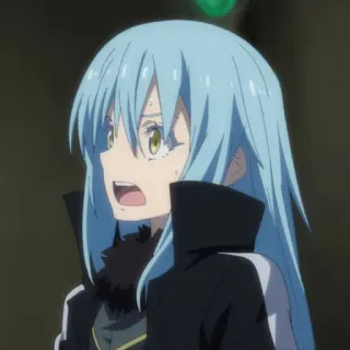 😨 Rimuru Tempest That Time I Got Reincarnated as a Slime Аниме, Исекай, Слизь, Магия, Перерождение telegram sticker