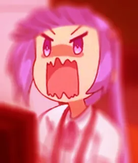 😏 аниме, гнев, злой, раздраженный, возмущенный, мультфильм telegram sticker