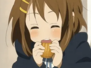 🌟 Anime, Garota, Comendo, Fofo, Desenho animado telegram sticker