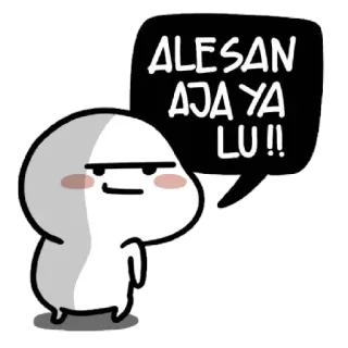 😒 ALESAN AJA YA LU!! Desenho animado, Fofo, Indonésio, Expressão telegram sticker