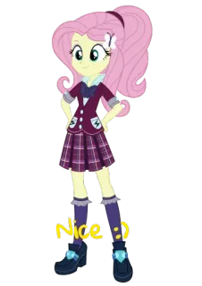🙂 Fluttershy My Little Pony: Equestria Girls Nice :) süß, Cartoon, Figur, Fluttershy, My Little Pony, Equestria Girls whatsapp sticker