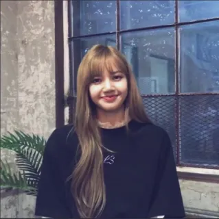 🙂 Lisa ลิซ่า, เคป็อป, นักร้อง, คนดัง, ภาพเหมือน, ผู้หญิง telegram sticker