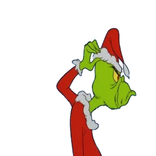 🎅 Grinch Grinch, Navidad, dibujos animados, fiesta, personaje, gesto, ofensivo telegram sticker