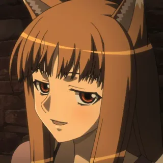 😏 Holo Spice and Wolf anime, wolf, ears, tail, holo, spice and wolf telegram sticker