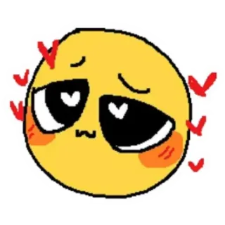 🥰 Emoji, Dessin animé, Mignon, Émotionnel, Kawaii telegram sticker