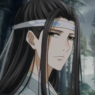 ⛩ Lan Wangji The Grandmaster of Demonic Cultivation anime, character, Lan Wangji, The Grandmaster of Demonic Cultivation, man telegram sticker