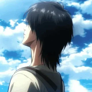 🖤 アニメ, 空, 雲, キャラクター, イラスト telegram sticker