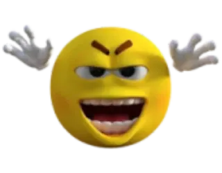 😃 emoji, smiley, angry, cartoon whatsapp sticker