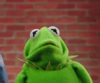 🤧 Kermit the Frog кермит, лягушка, маппеты, кукла, зеленый telegram sticker