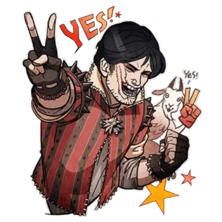 😄 YES! naklejka, kreskówka, tak, zwycięstwo, świętowanie, pozytywny telegram sticker