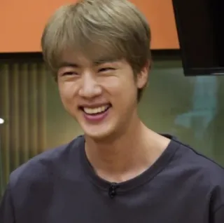 🥢 Jin kpop, bts, idol, sänger, lächeln, porträt, mann, person telegram sticker